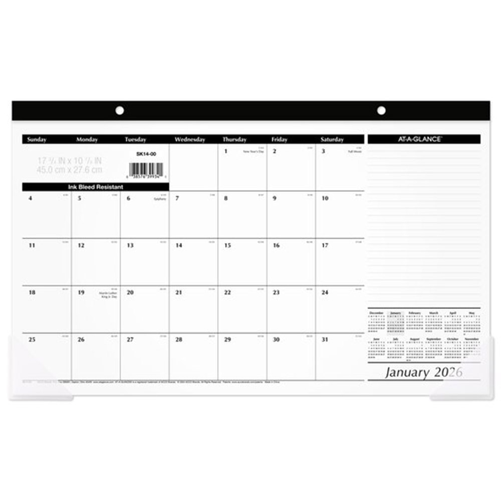 At A Glance, Calendars, Art & School, 11"x17", 2026, Compact, Desk Pad, 836319